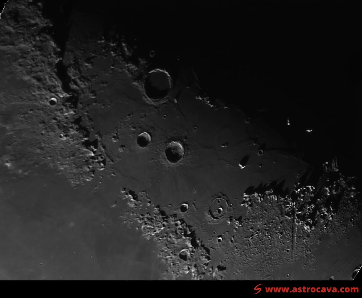 La Luna: Entre el Mare Imbrium y el Mare Serenitatis