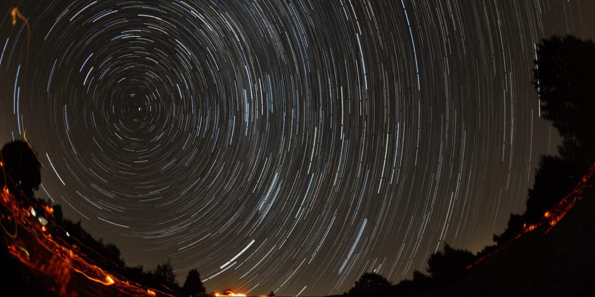 Trazos de estrellas desde Briongos de Cervera (Burgos)