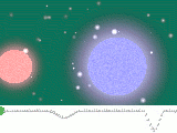 Animación estrella binaria eclipsante