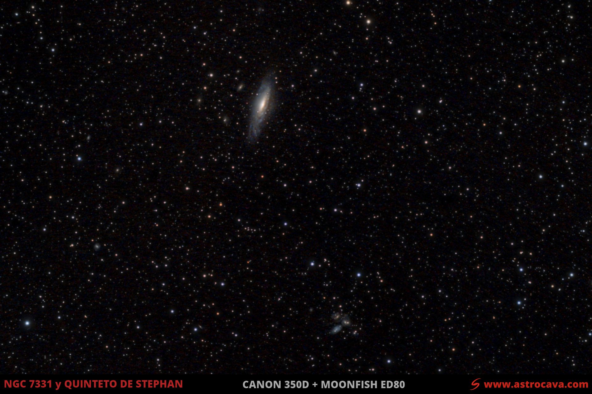 Galaxia NGC 7331 y Quinteto de Stephan